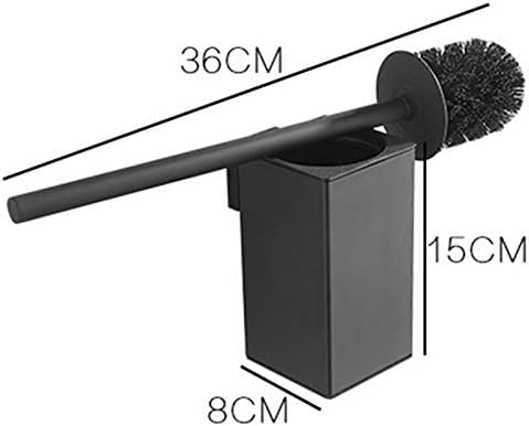 Steel Brush Black Bathroom Cleaning Brush Holder with Brush Wall Mount