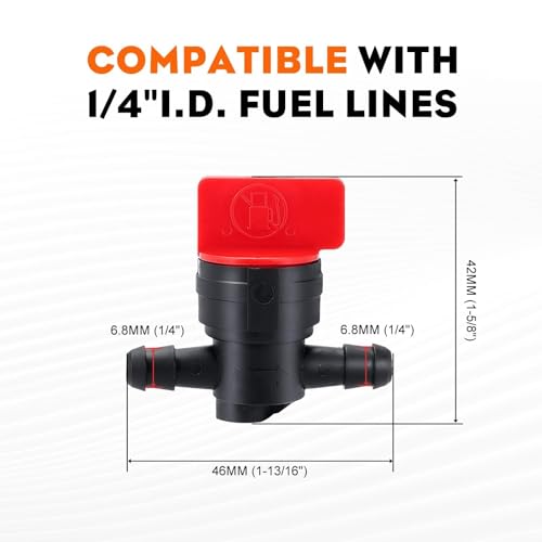 HIPA 1/4" Inline Fuel Shut Off Valve for 493960 494768 698183 - Image 3