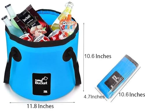 Collapsible Bucket for Camping, Folding Car Wash Bucket - Image 3