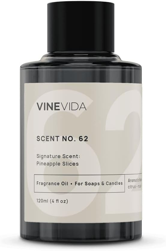 VINEVIDA Pineapple Slices Fragrance Oil - Natural Scents for Candle & Soap Making - 4oz, Made in USA