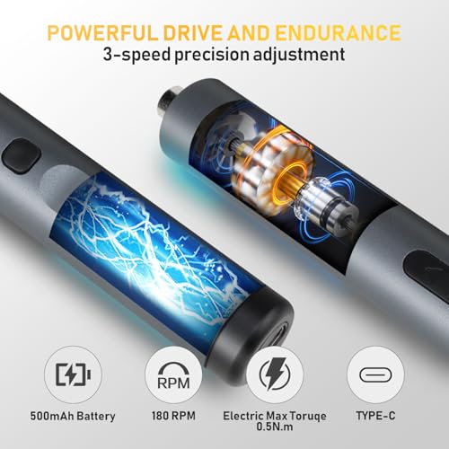 ZOE Mini Electric Screwdriver,50-in-1 Precision Power | Hand Tools - Image 5
