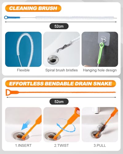 Drain Auger 25Ft, Drain Snake Auger Kit With Drill Adapter - Image 5