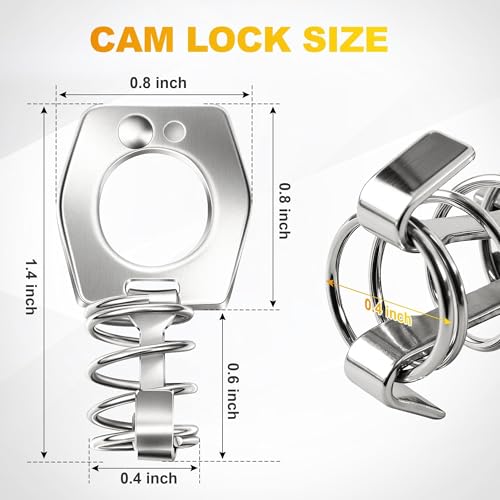 RV Water Heater Door Latch 2 Pcs Stainless Steel Cam Lock - Image 3