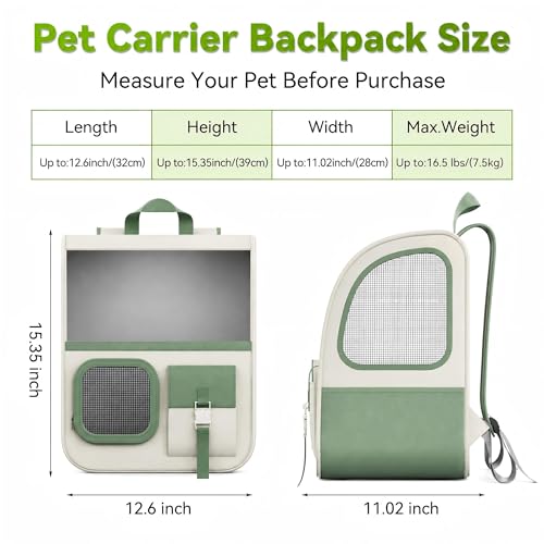 Large Cat Backpack Carrier with Front Window & Super - Image 4