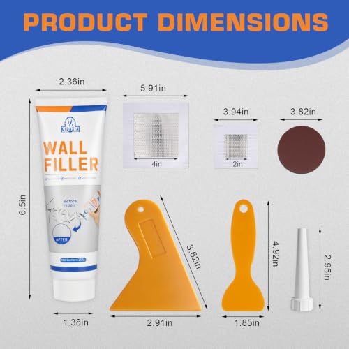 Drywall Repair Kit 2 Pack, 8.8 oz Each Wall Repair Putty Paste - Image 3