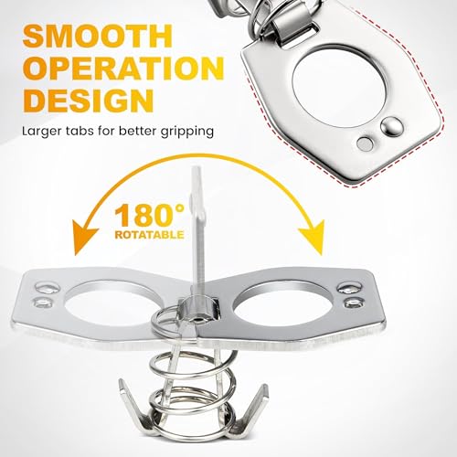 RV Water Heater Door Latch 2 Pcs Stainless Steel Cam Lock - Image 8
