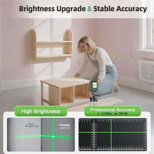 Laser Level and 40in Tripod, Huepar 150°/150Ft Laser Level - Image 5