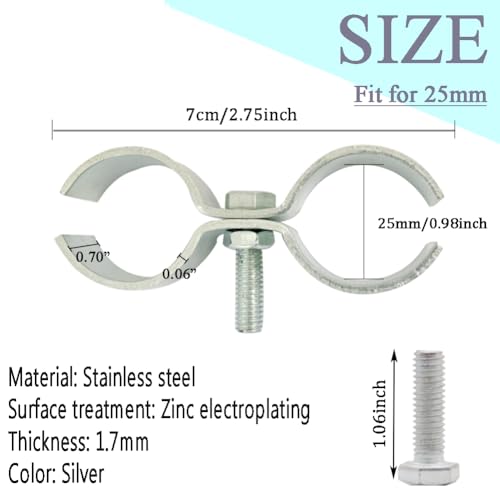 Double Pipe Clamp Chain Link Fence Clamps, 6Pcs Panel | Hand Tools - Image 3