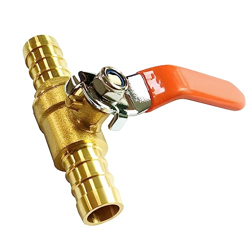 Brass 1/2" Hose Barb Ball Valve, 2PCS - Image 6