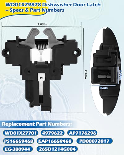 Upgrade WD01X29878 Dishwasher Door Latch Assembly Replacement - Image 3