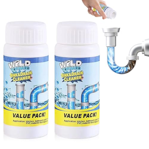 2PCS Wild Tornado Pipe Dredge, Wild Tornado Sink and Drain - Image 2