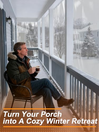 Biggun 2 Pcs 8x12ft Anti-Tear Clear Tarp for Patio Winterizing - Image 7