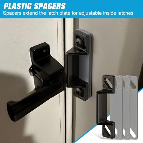 Screen Door Latch Replacement Kit for Storm Door(3,Black) - Image 6