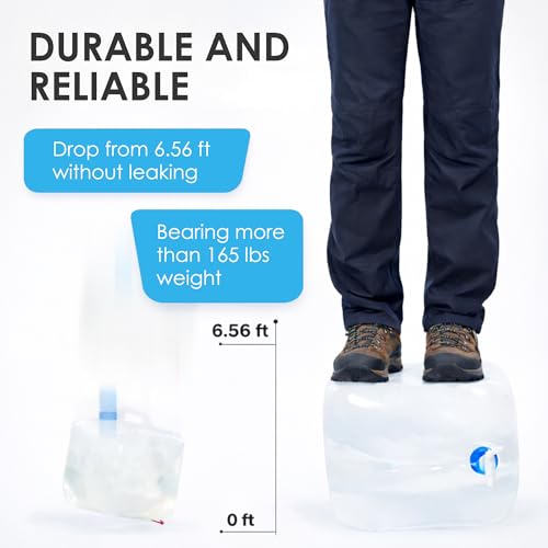 BPA-Free Collapsible Water Container with Spigot, 4-Pack - Image 4