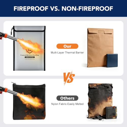 3PCS Large Fireproof Document Bag Set - 2000℉ Waterproof - Image 6