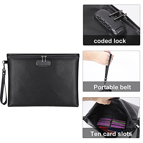 Fireproof Document Bag with Lock,Waterproof Money Pouch - Image 6