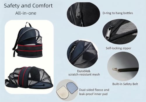 Expandable Cat Backpack Carrier with Breathable Front - Image 6