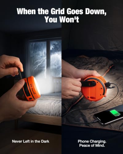 Hand Crank Camping Lantern 4 Pack,2-in-1 Collapsible LED Light - Image 3