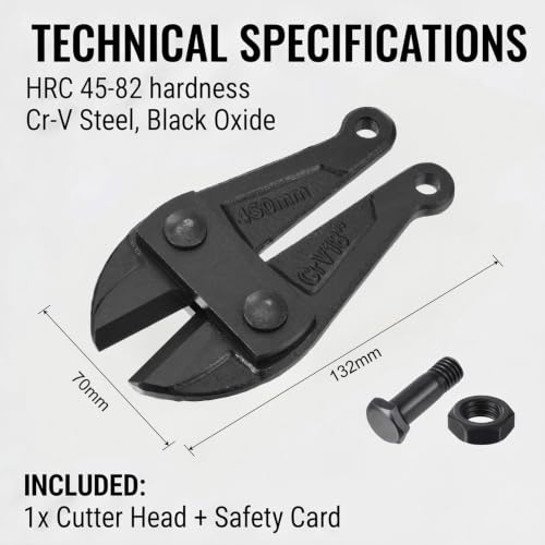 HARFINGTON Bolt Cutter Replacement Jaws 18" CR-V Blade Cutter - Image 3