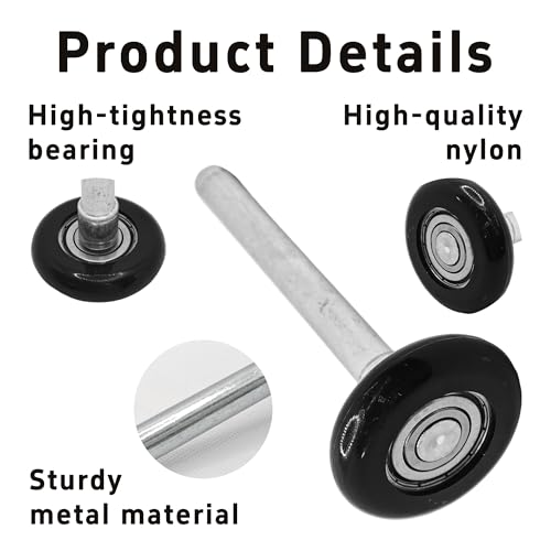 2Pcs 1.8" Ultra-Quiet Nylon Garage Door Rollers, 4.2" Stem - Image 6