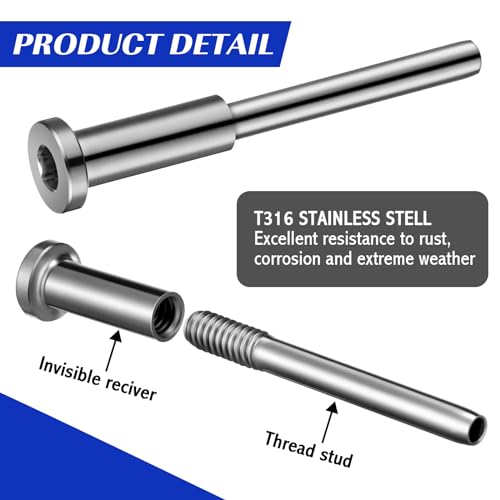 Blulu 100 Pack 1/8" Stainless Steel Cable Railing Hardware - Image 5