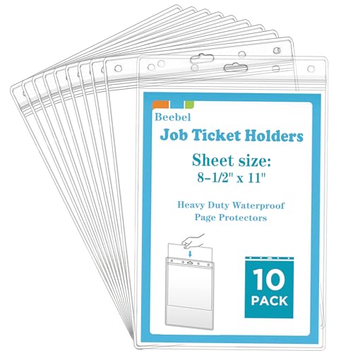 Beebel 10 Pack Job Ticket Holders 8 1/2" x 11" Waterproof - Image 2