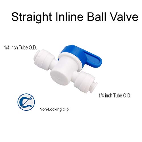Inline Shut Off Ball Valve 1/4 inch OD Tubing&Hose&Pipe Use - Image 3