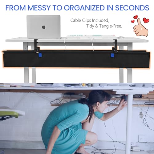 48" Under Desk Cable Management Tray- Clamp/Screw Mount | Hand Tools - Image 3