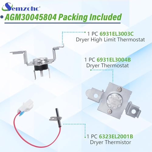AGM30045804 Dryer Thermistor and Thermostat Kit | Laundry & Clothing - Image 4