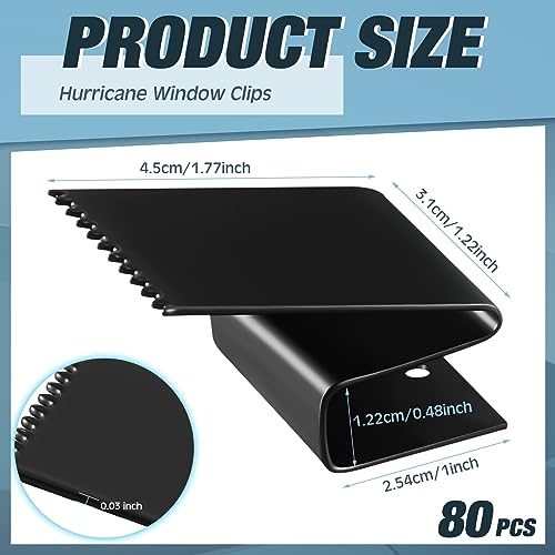 80 Pcs Hurricane Window Clips for 1/2 Inch Plywood Steel, Black - Image 4