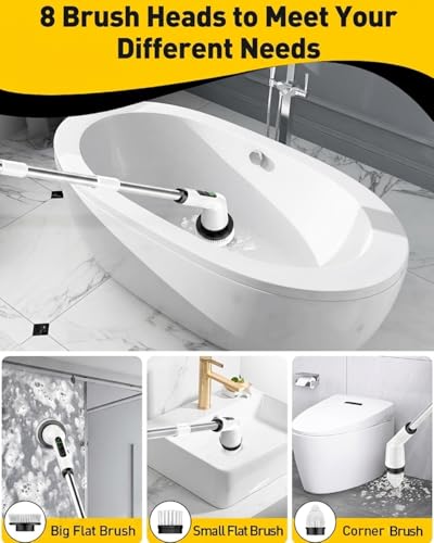 Electric Spin Scrubber for Bathroom, Shower Scrubber - Image 5