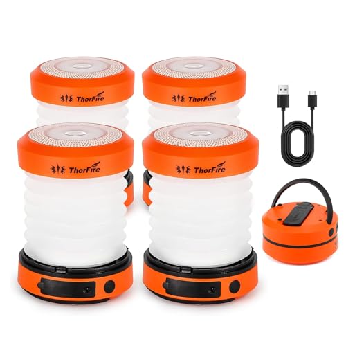 Hand Crank Camping Lantern 4 Pack,2-in-1 Collapsible LED Light - Image 2
