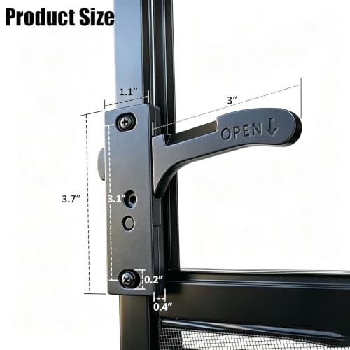 Aluminum RV Screen Door Latch – Right-Hand Handle Replcement Kit - Image 3