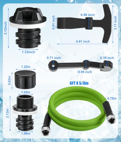 Cooler Drain Plug Hose Connection Kit with 6FT Hose for Yeti - Image 3