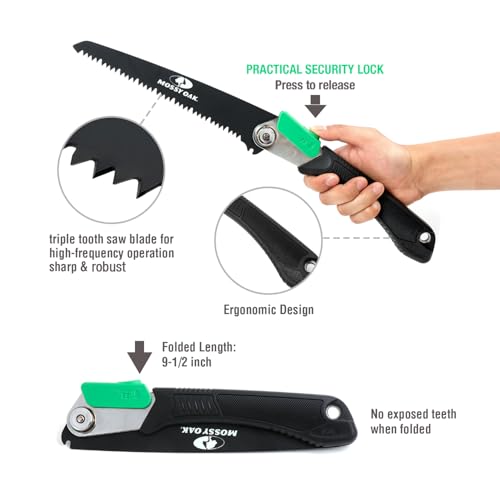 MOSSY OAK 3 in 1 Folding Saw, Pruning Hand Saw with Wood - Image 4