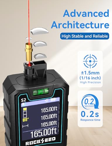 Laser Measuring Tool 165ft, RockSeed S2C Red Beam Laser - Image 3