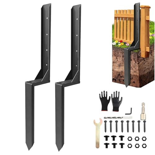 2Pcs Fence Post Repair Kit, Heavy Duty Galvanized | Home Repair - Image 2