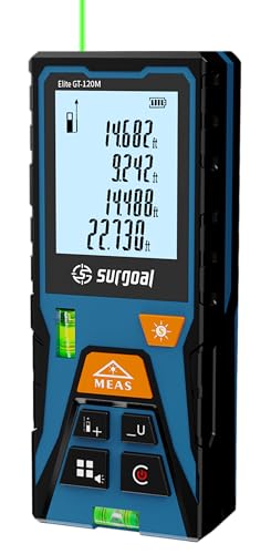 Laser Distance Measure Backlit LCD with Bubble Levels - Image 2