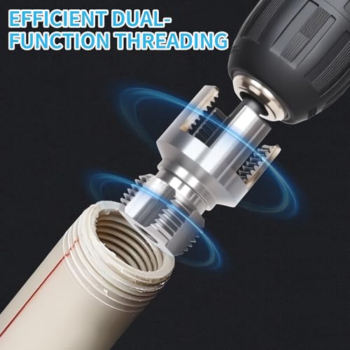 3PCS PVC Pipe Threader Kit for Drill - Image 7