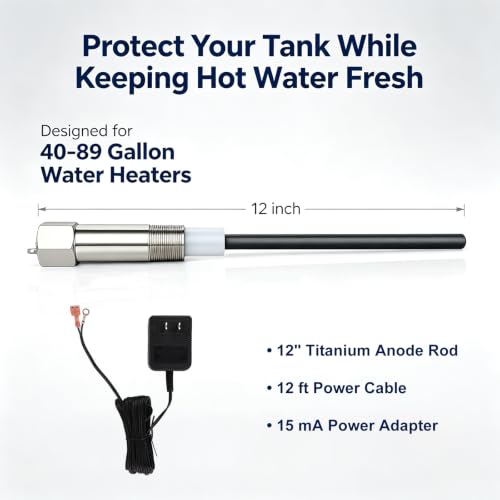 Titanium Powered Anode Rod for Water Heater, Eliminates Sulfur & - Image 3