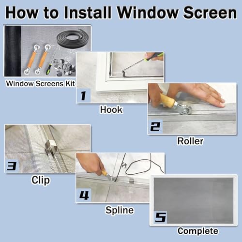 King&Charles Window Screen Replacement, 6in1 Window Screen - Image 5