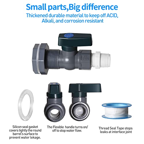 Suswillhit Rain Barrel Spigot Kit, Water Barrel Diverter, 2 Pack - Image 4