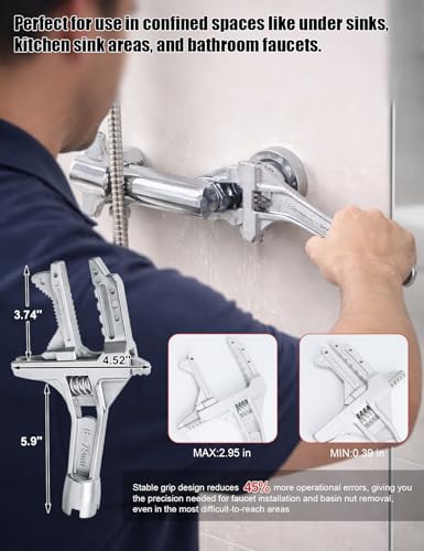 Basin Wrench Set – Ultimate, Heavy-Duty Plumbing Tool Kit | Hand Tools - Image 4