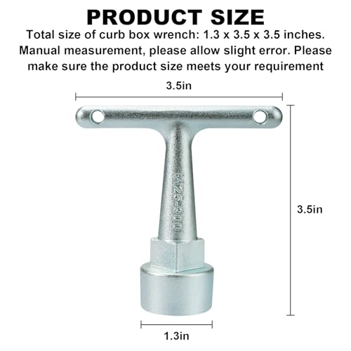 Water Meter Wrench for Pentagon Socket, Curb Stop Wrench - Image 3