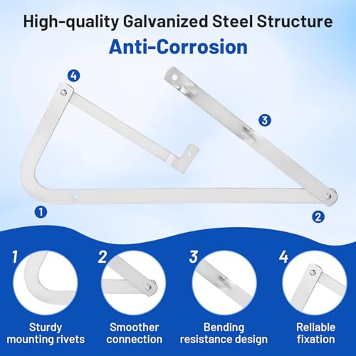 Heavy Duty 55-1 Attic Ladder Spreader Hinge Arms with Springs - Image 6