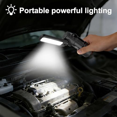 2 Pcs Rechargeable 5000lm LED Magentic Work Light BBQ Grilling - Image 6