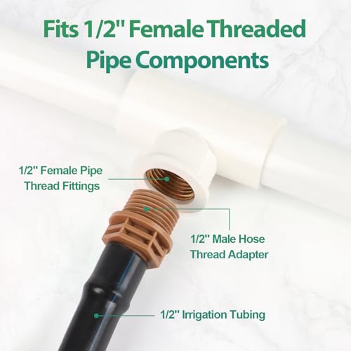 RedChili 1/2 Inch Drip Irrigation Fitting To 1/2 Inch Male Hose - Image 5