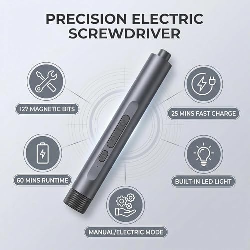 Mini Electric Screwdriver Cordless Set, 127-in-1 Precision - Image 4