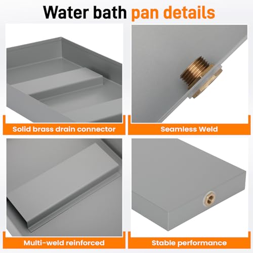 Steam Generator Drain Pan, 21x10x2 Inch Galvanized Steel - Image 5