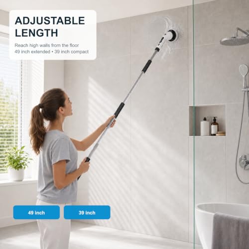 Electric Spin Scrubber, Cordless Cleaning Brush Scrubber - Image 4